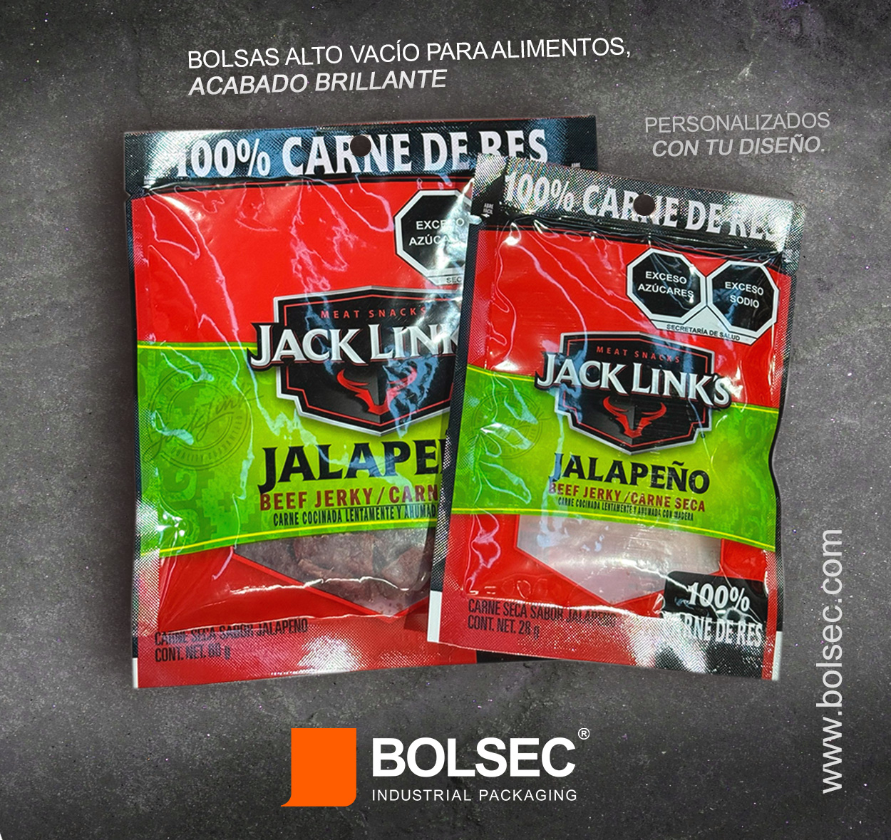 Bolsas alto vacio personalizadas